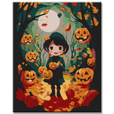 Paint by numbers for kids Halloween night